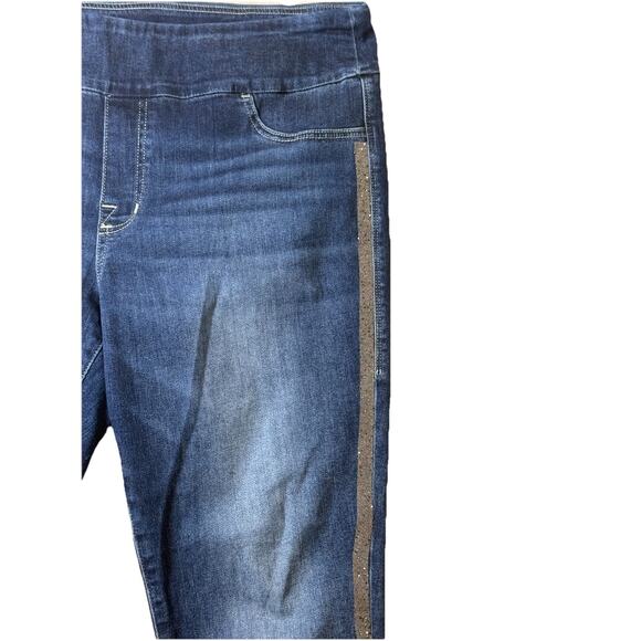 Rock Republic Fever Denim RX Slimming Pull On Skinny Jeggings 18 Bling Stripe - Picture 2 of 7